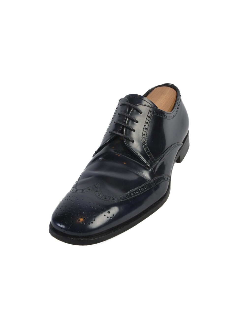 Prada Navy Blue Derby Shoes 8 36866